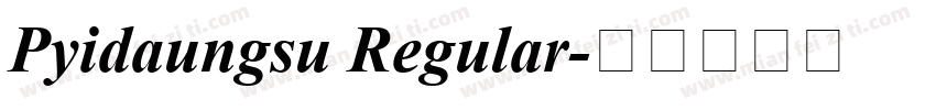 Pyidaungsu Regular字体转换
